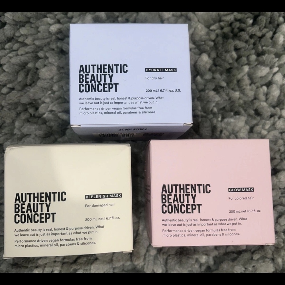 3x NEW AUTHENTIC BEAUTY CONCEPT HAIR MASKS